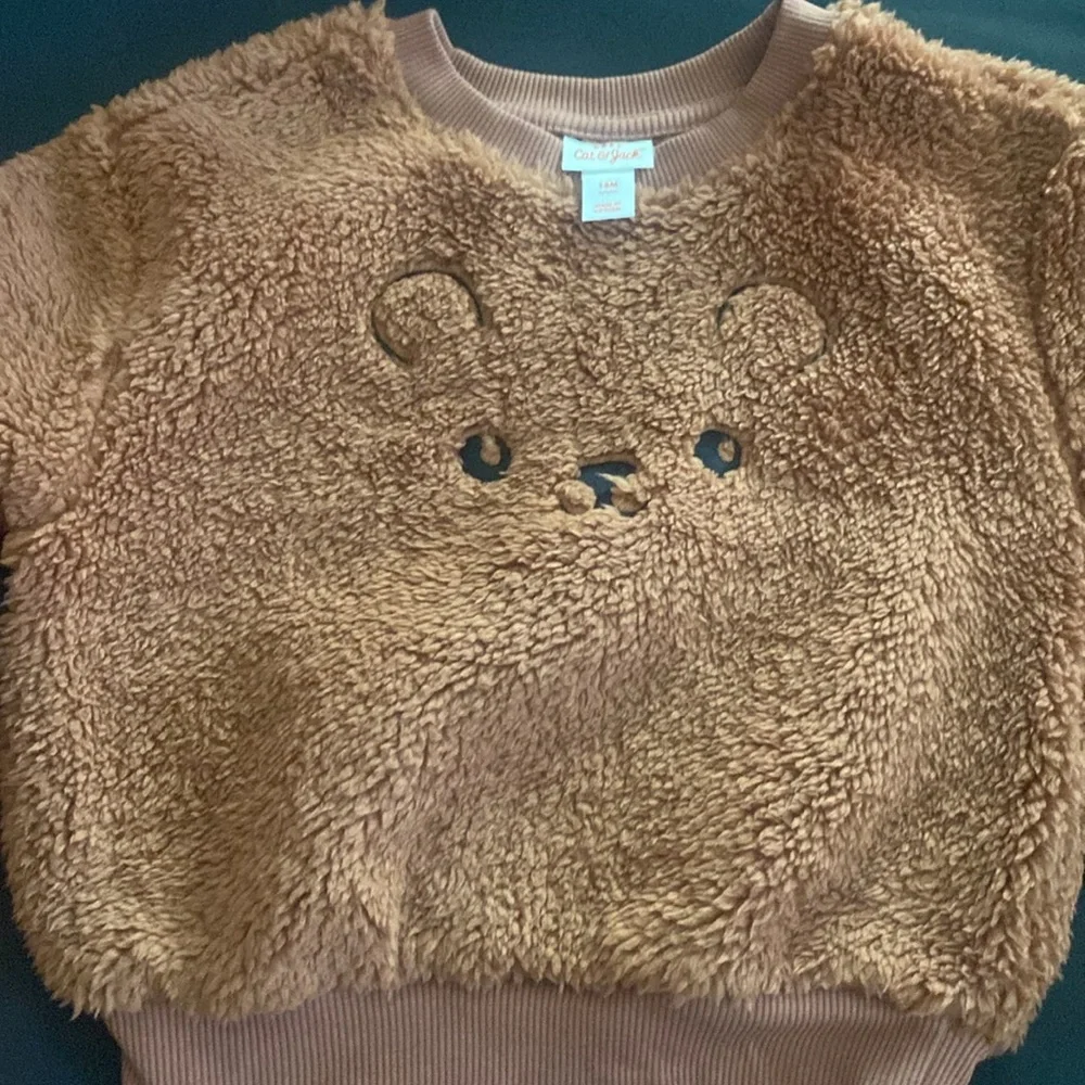 Cat & Jack Baby Bear Shearling Top & Bottom Set